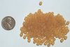 100 4mm Transparent Matte Topaz Round Glass Beads